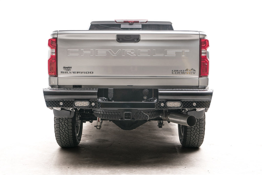 Black Steel Rear Bumper • Chevrolet Silverado 2500HD–3500HD