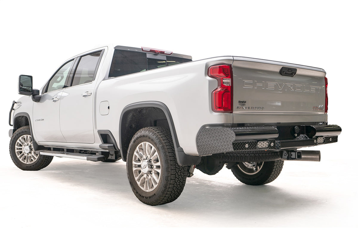 Black Steel Rear Bumper • Chevrolet Silverado 2500HD–3500HD