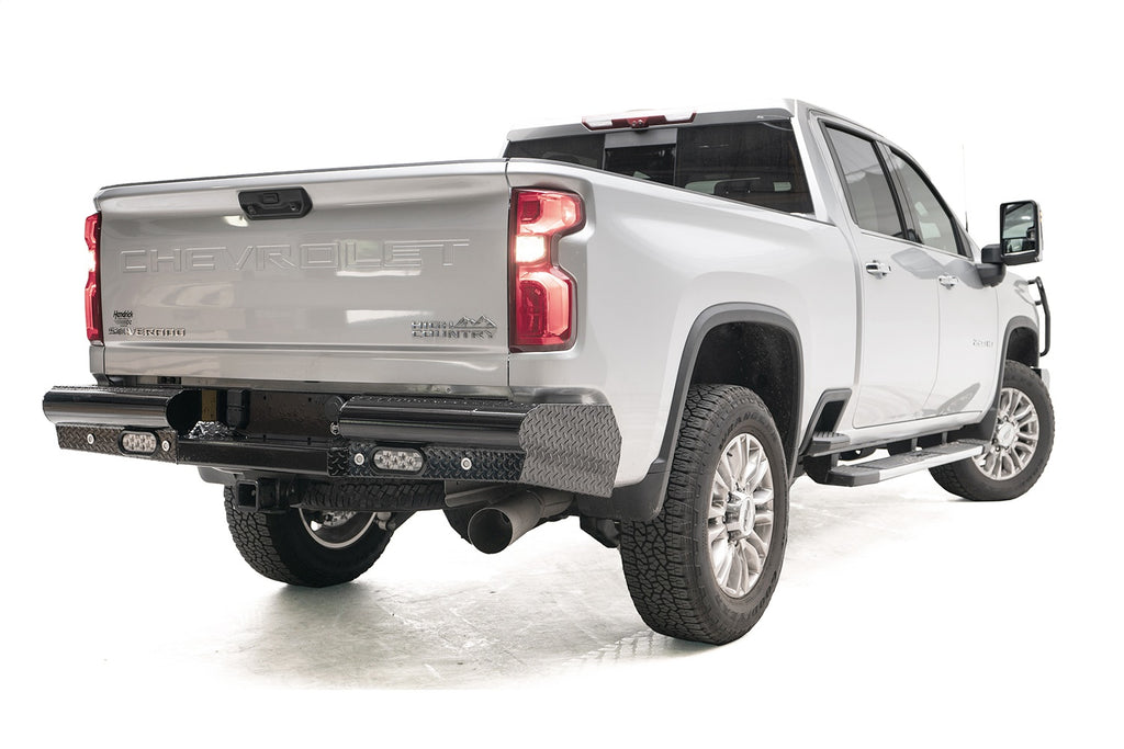 Black Steel Rear Bumper • Chevrolet Silverado 2500HD–3500HD