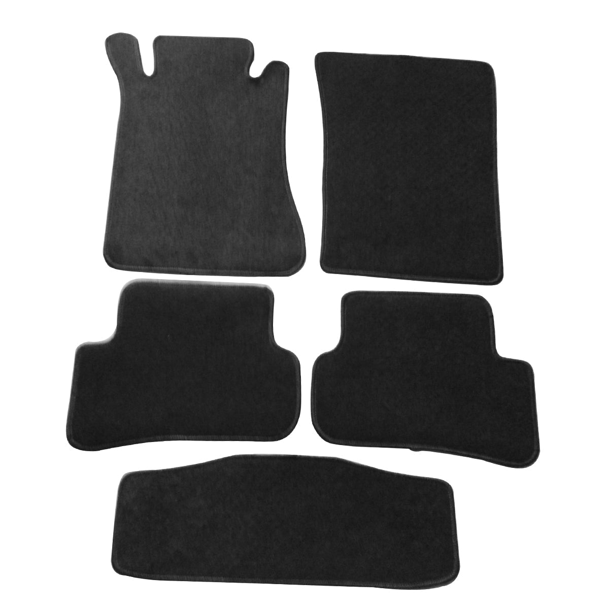 Car Floor Mat for 2001-2007 Benz W203 C-Class OEM Black Nylon 5PC