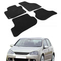 Car Floor Mat for 2006-2009 Volkswagen Golf Rabbit GTI Black 4PC Nylon
