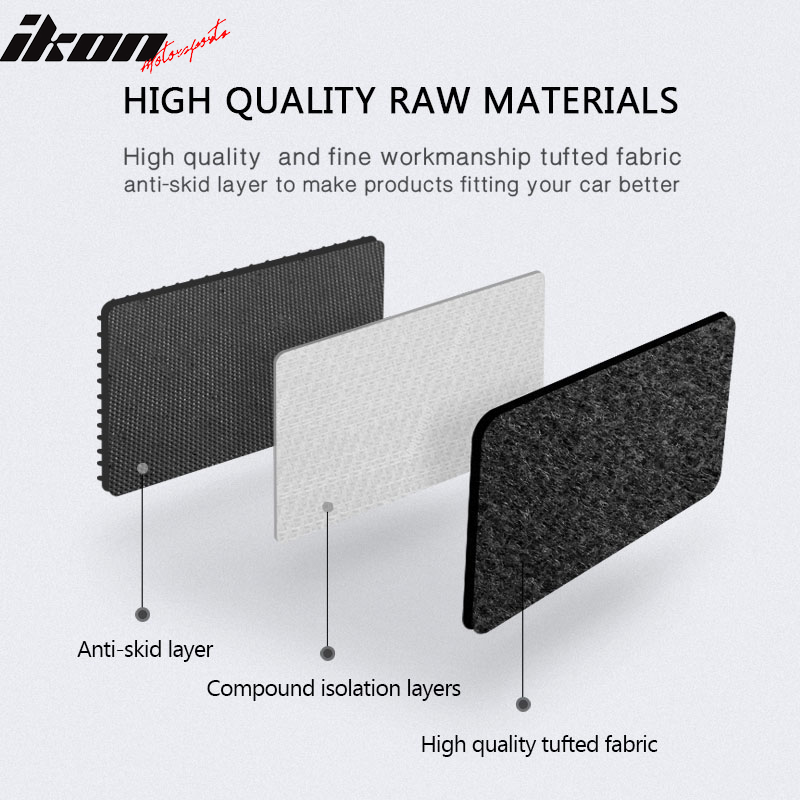 Car Floor Mat for 1997-2004 Chevy Corvette Black Carpet 2PC Nylon