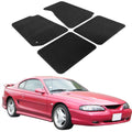 Car Floor Mat for 1994-1998 Ford Mustang Black Carpet 4PC Nylon