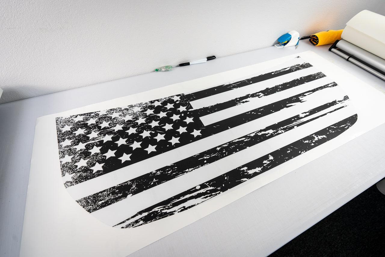 Stealth Clear American Flag Hood Overlay - 2021+ Bronco
