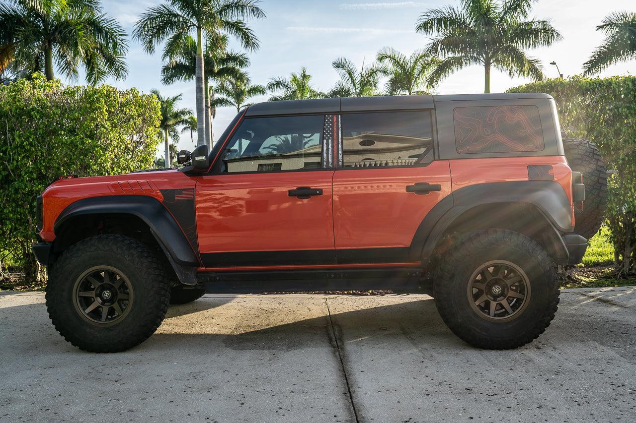 Printed Series Stealth Topo Fuel Door Overlay - 2021+ Bronco