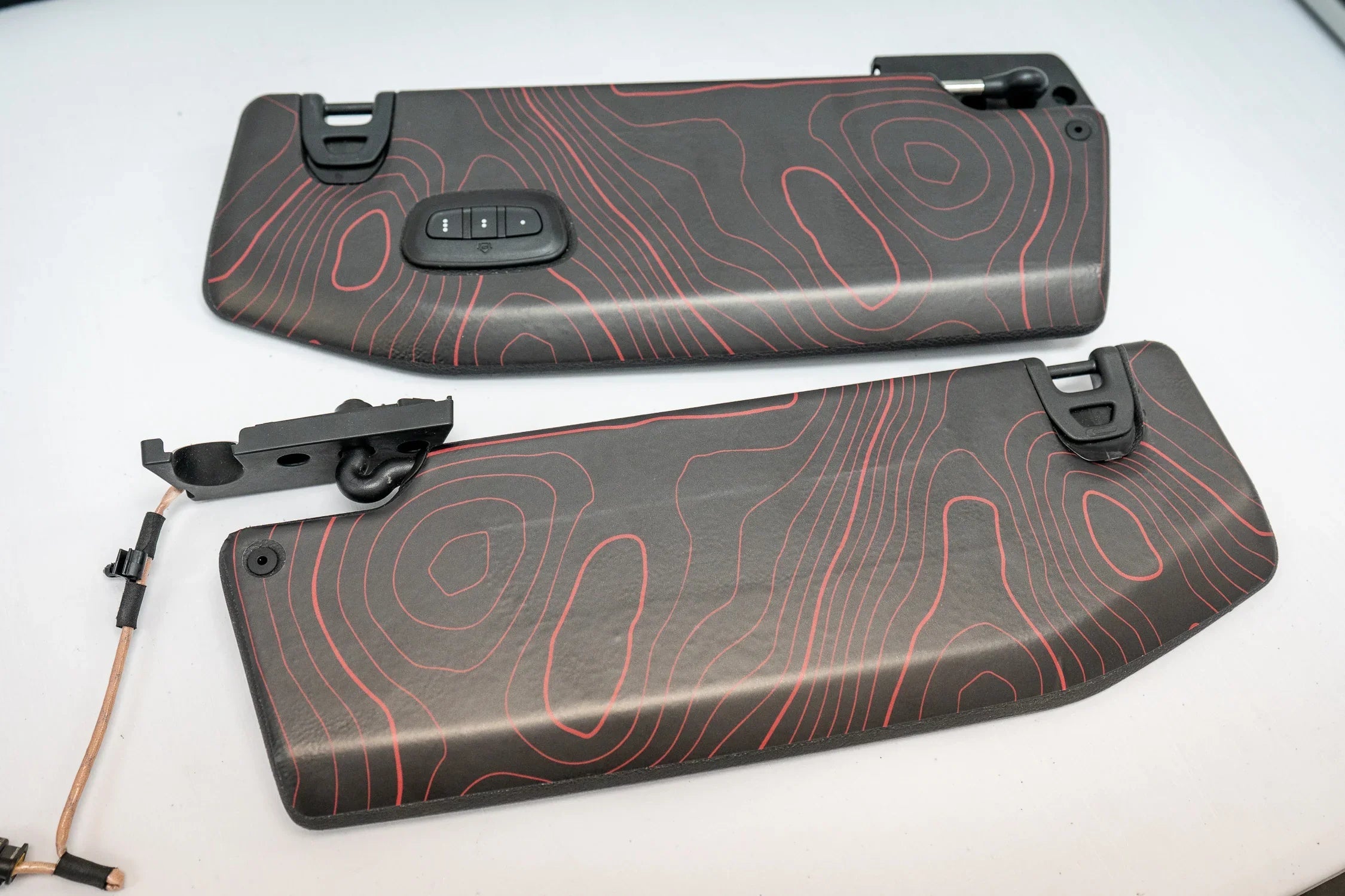 Topographic Map Sun Visor Overlays - 2018+ Wrangler JL / Gladiator JT