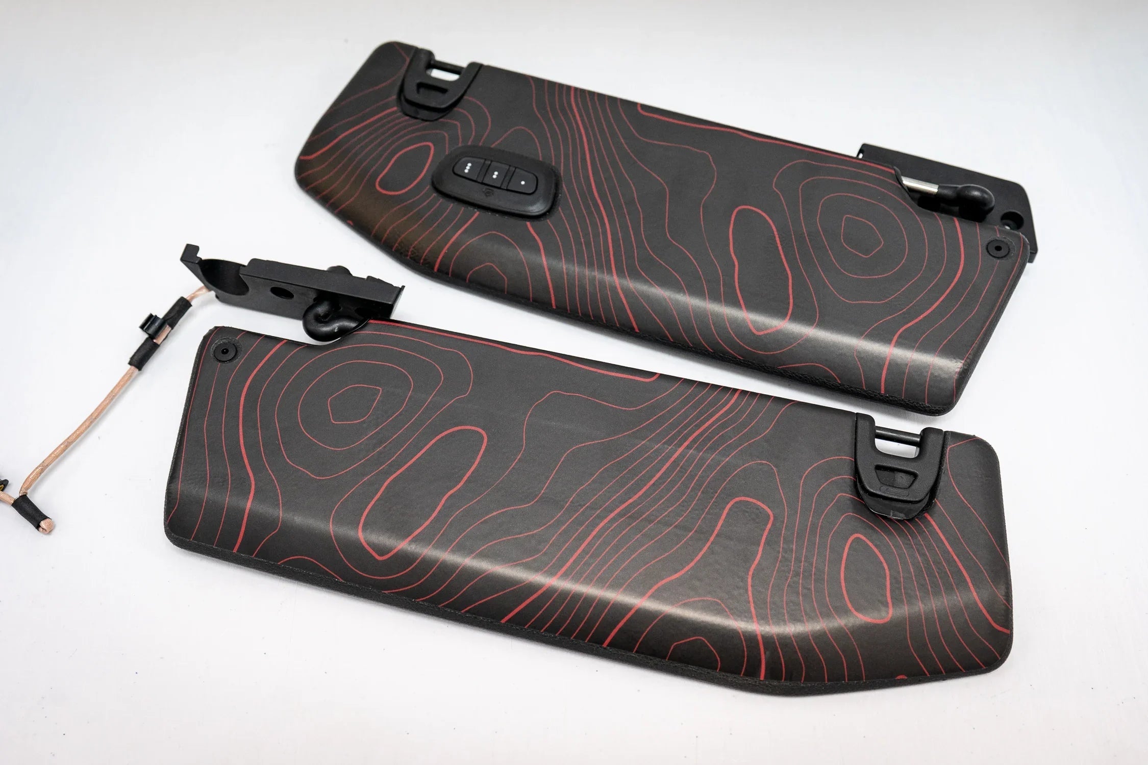 Topographic Map Sun Visor Overlays - 2018+ Wrangler JL / Gladiator JT