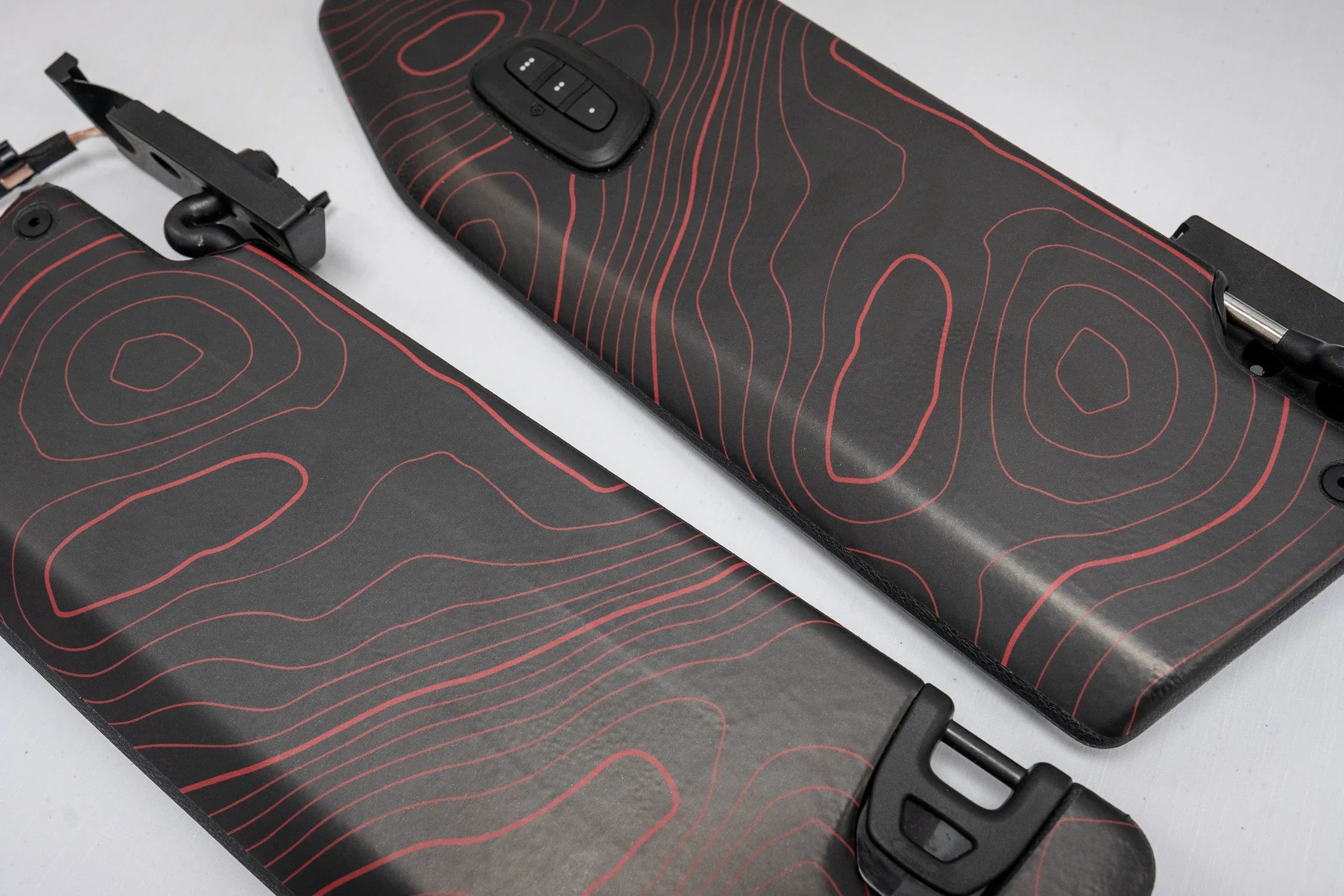 Topographic Map Sun Visor Overlays - 2018+ Wrangler JL / Gladiator JT