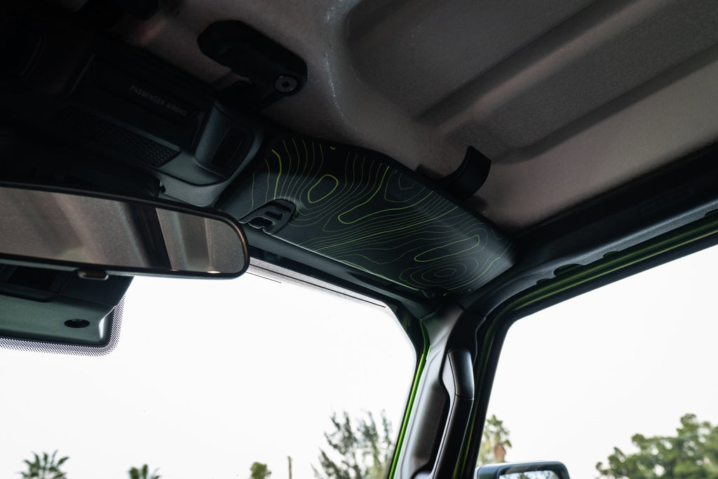 Topographic Map Sun Visor Overlays - 2018+ Wrangler JL / Gladiator JT
