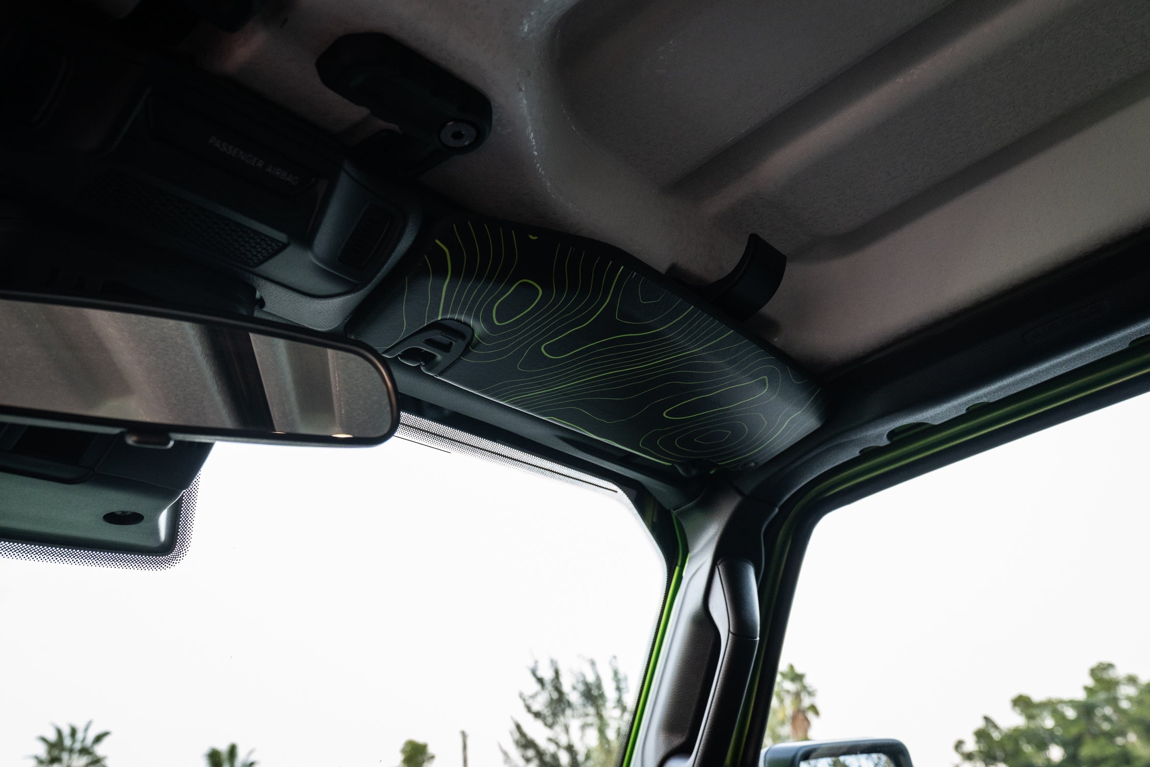 Topographic Map Sun Visor Overlays - 2018+ Wrangler JL / Gladiator JT