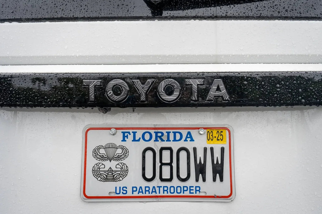 "TOYOTA" Topo Rear Tailgate Emblem Overlays - 2024+ Land Cruiser