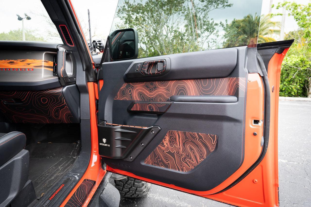 Topo Interior Door Cup Protector Kit - 2021+ Bronco