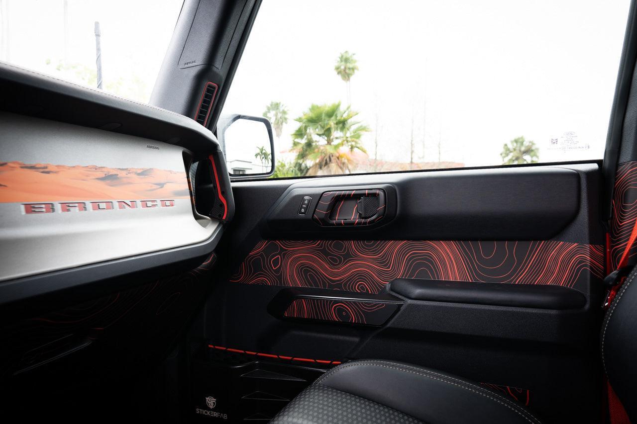 Topo Interior Door Cup Protector Kit - 2021+ Bronco