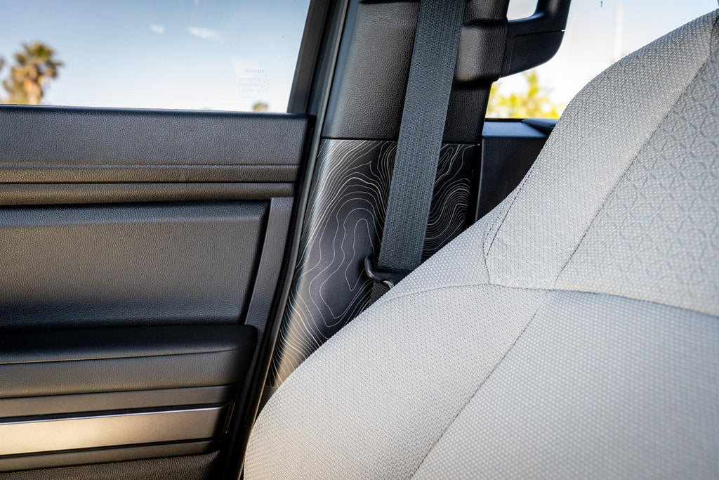 Topographic Seatbelt Panel Protection - 2024+ Tacoma / 2025+ 4Runner