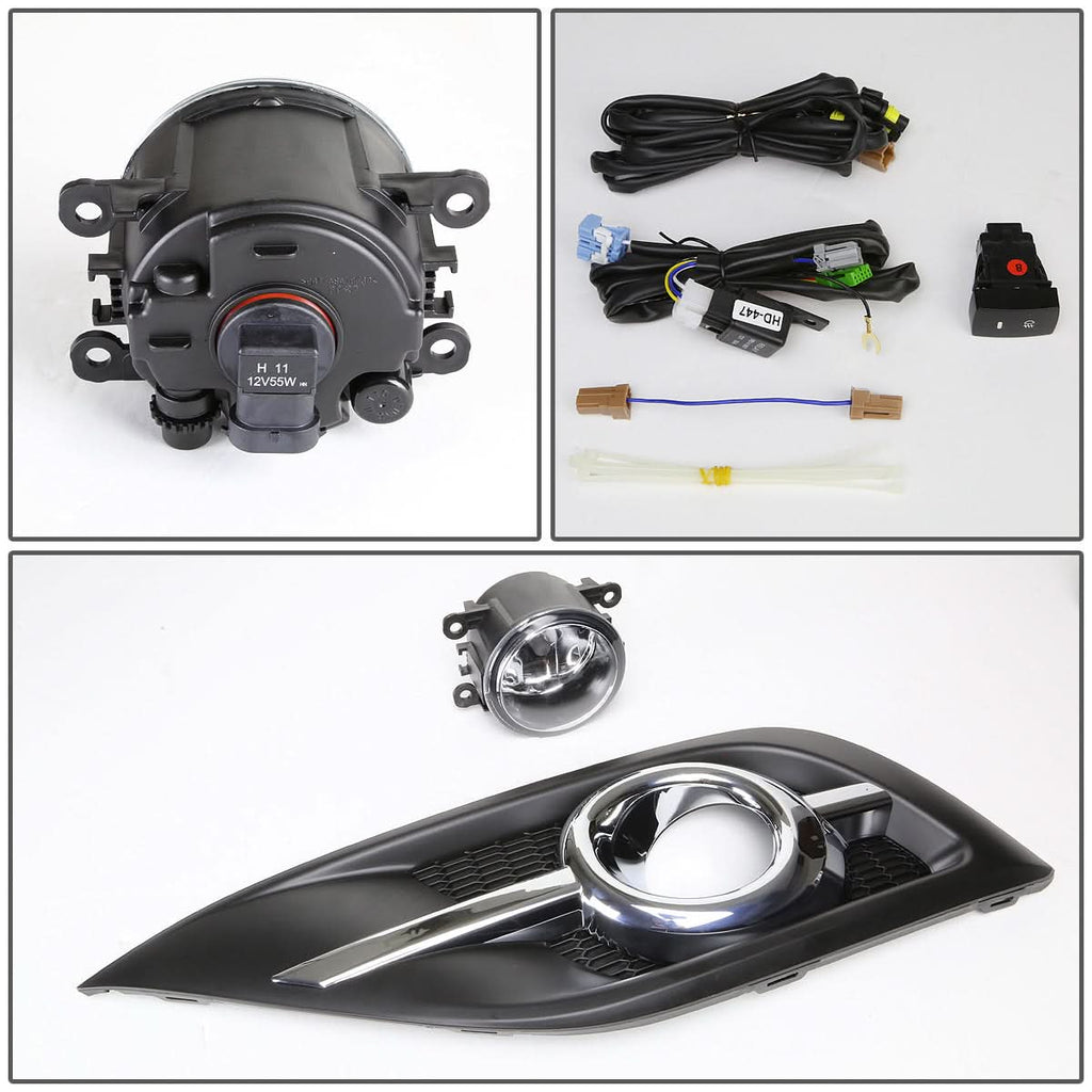 2012-2014 Honda CRV Fog Lights w/ Chrome Trim & Switch
