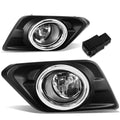 2014-2016 Nissan Rogue Fog Lights with Switch & Bezel - Chrome/Clear
