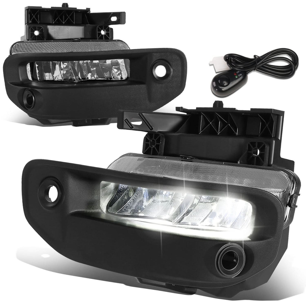 2019-2022 RAM 1500 LED Fog Lights Chrome/Clear w/ Parking Sensors