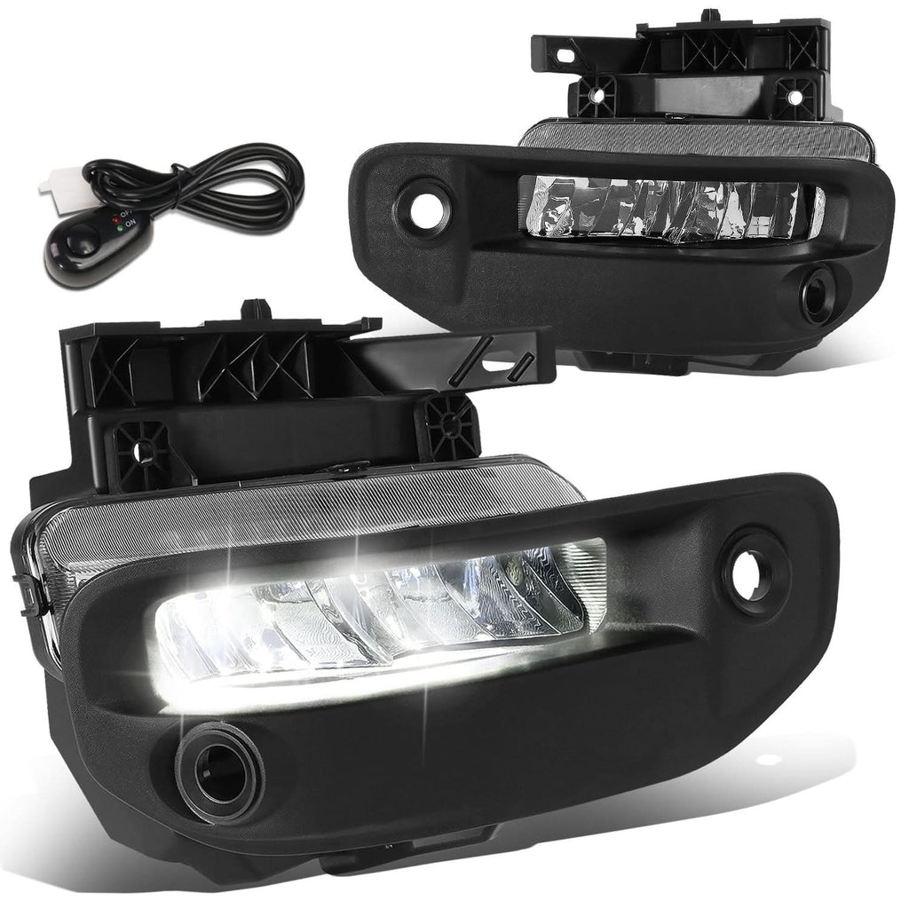 2019-2022 RAM 1500 LED Fog Lights Chrome/Clear w/ Parking Sensors