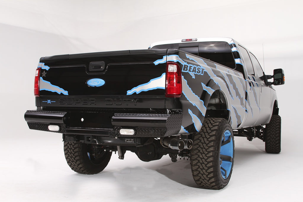 Black Steel Rear Bumper • Ford Super Duty