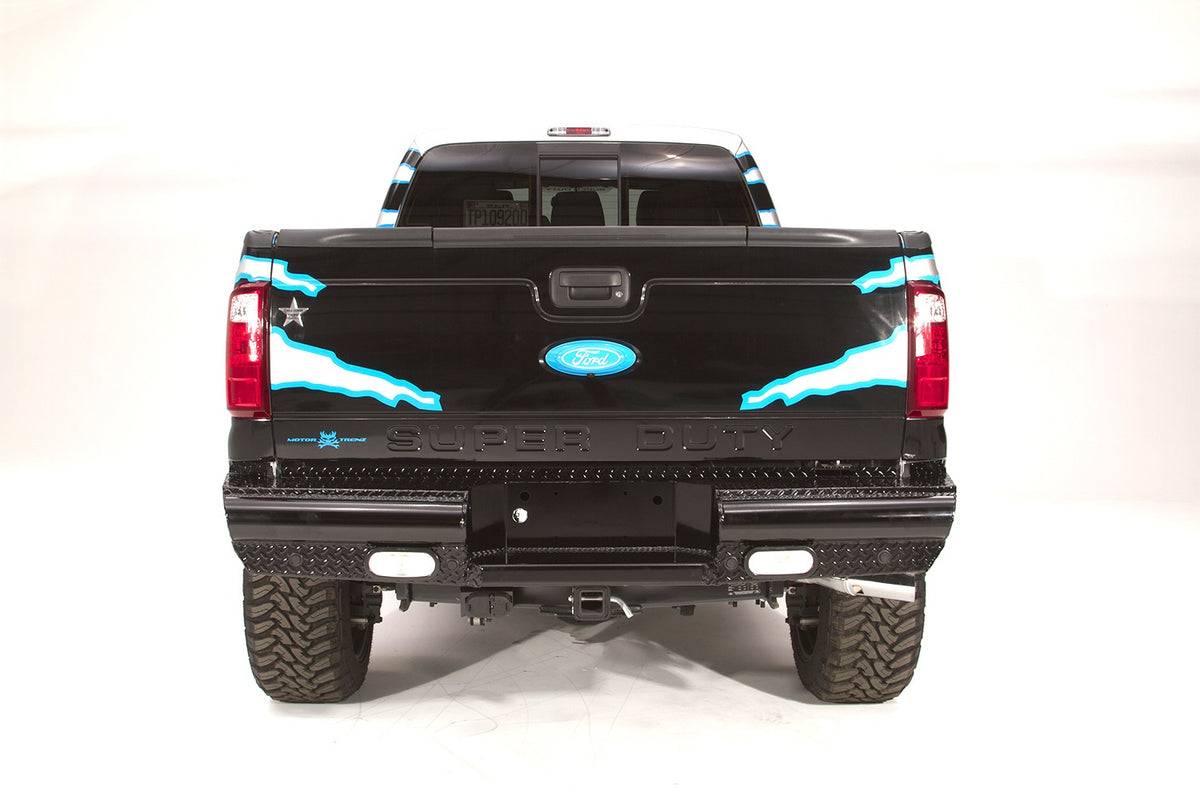 Black Steel Rear Bumper • Ford Super Duty