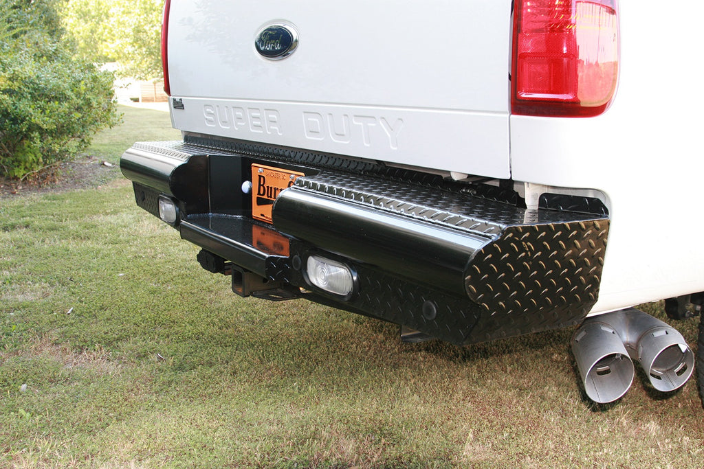 Black Steel Rear Bumper • Ford Super Duty