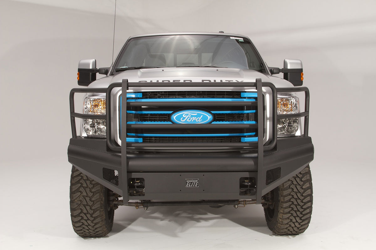 Black Steel Elite Front Bumper • Ford Super Duty