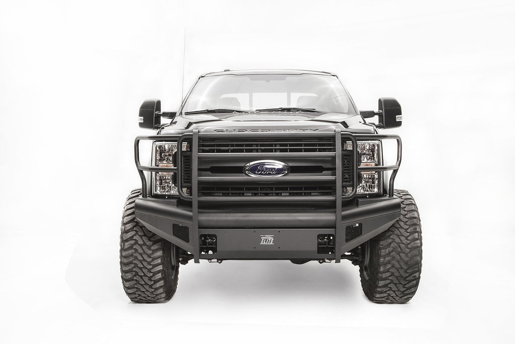 Black Steel Elite Front Bumper • Ford Super Duty