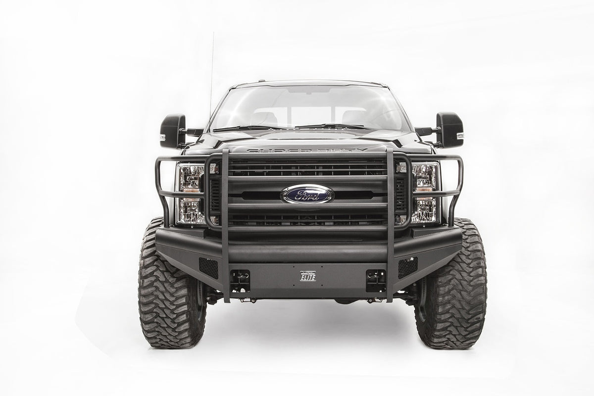 Black Steel Elite Front Bumper • Ford Super Duty