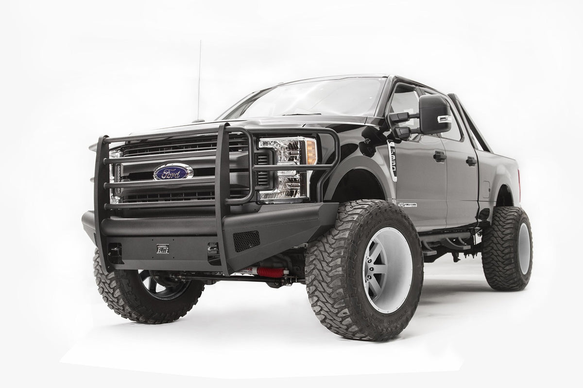 Black Steel Elite Front Bumper • Ford Super Duty
