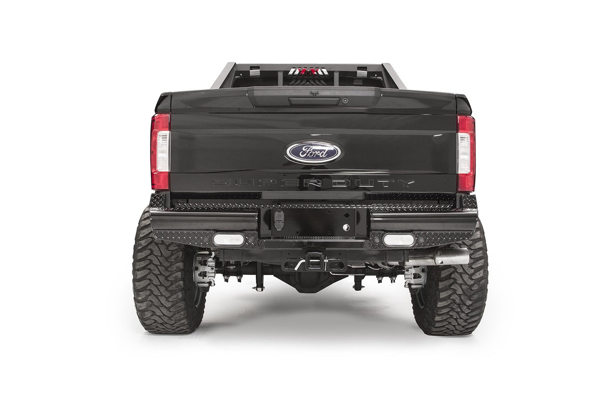 Black Steel Rear Bumper • Ford Super Duty