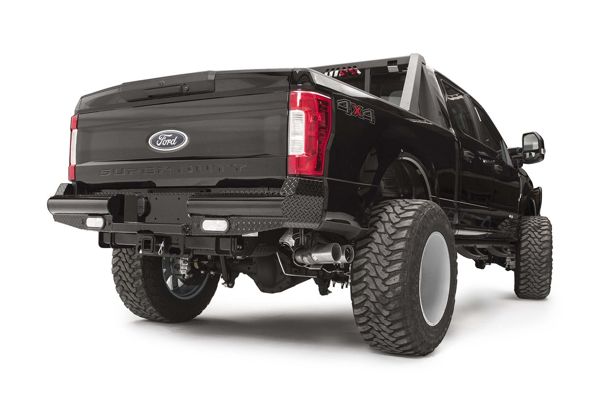 Black Steel Rear Bumper • Ford Super Duty