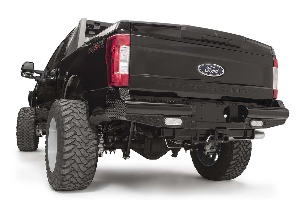 Black Steel Rear Bumper • Ford Super Duty