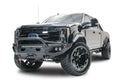 Fab Fours FS17-X4152-1 2017-2022 Open Fender Matrix / Pre-Runner Guard / Powder Coat front bumper; optional accessories shown
