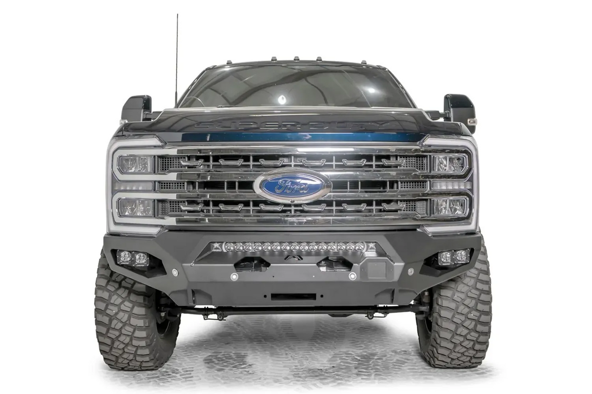 Fab Fours FS23-X5951-1 2023-2026 Matrix / No Guard / Powder Coat bumper; optional installed accessories shown