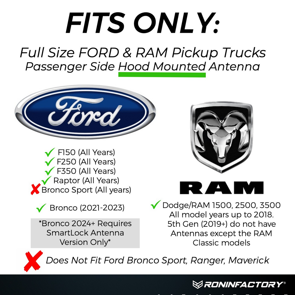 TUFFLOCK® FLEXIBLE ANTENNA FOR FORD (8 INCH)