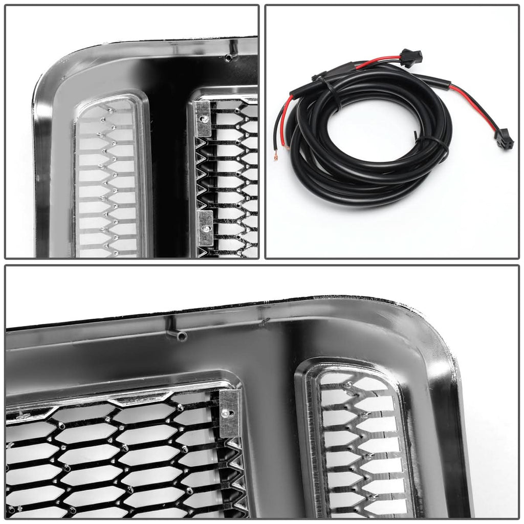 2005-2007 Ford F-250/F-350/F-450/F-550 Honeycomb Grille w/ LED DRL
