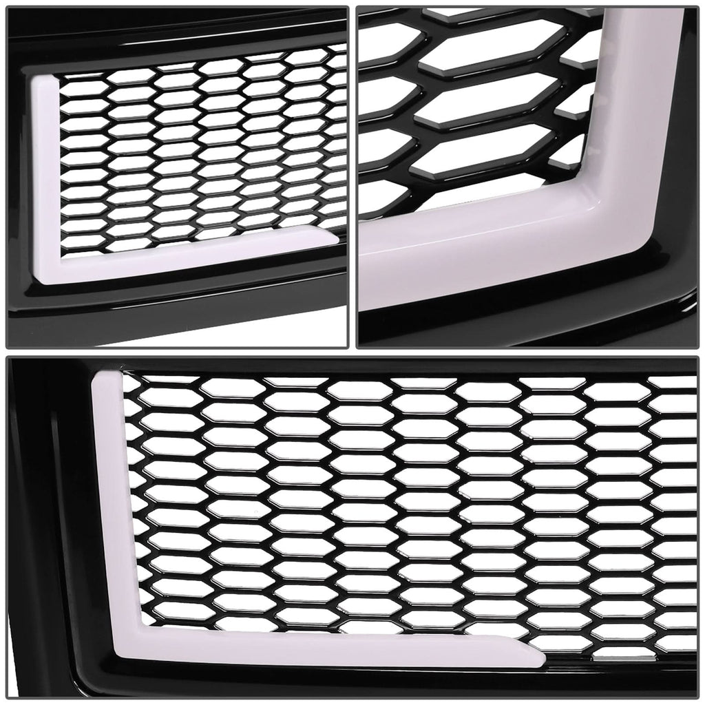 08-10 Ford F-250 F-350 F-450 F-550 Honeycomb Mesh Grille w/ LED DRL
