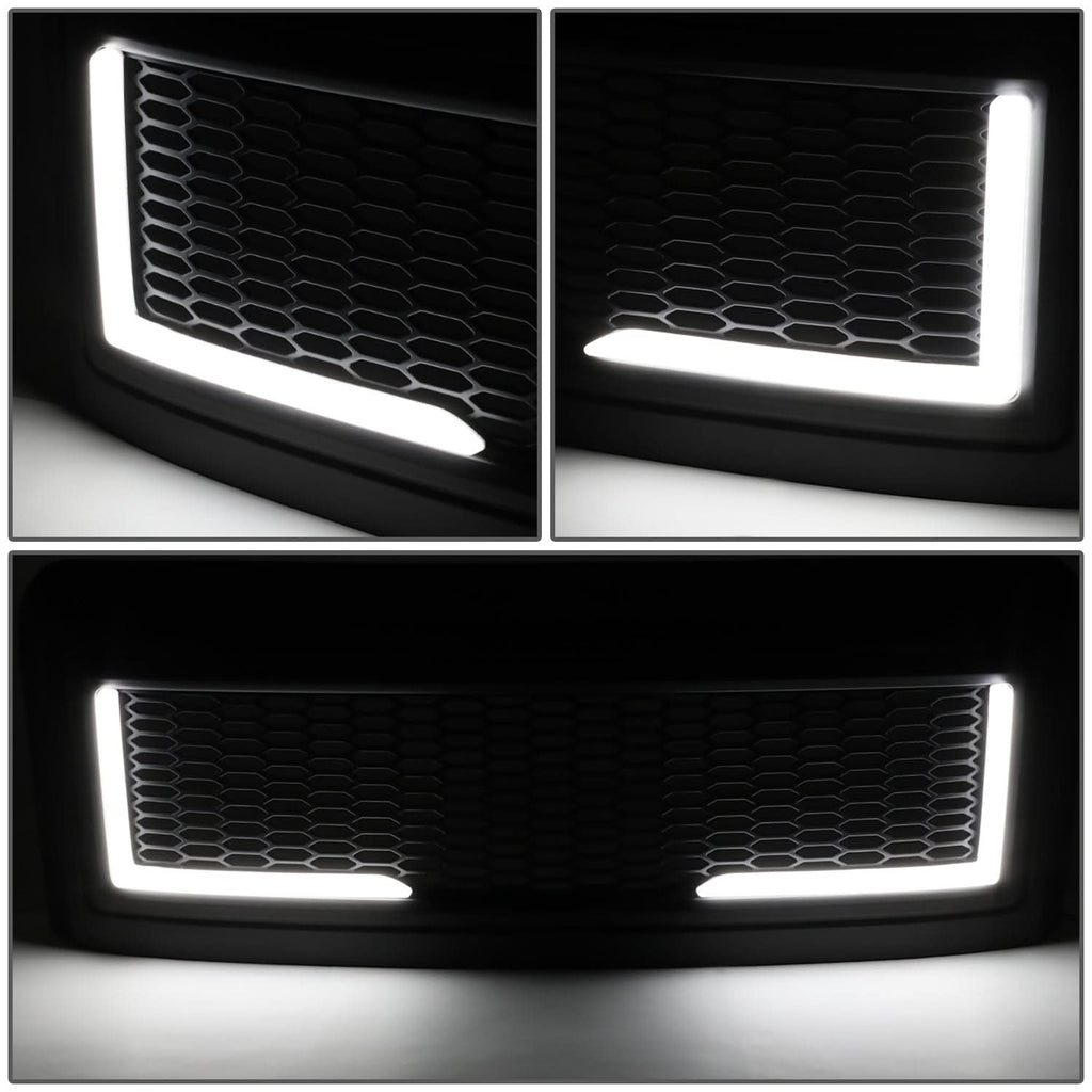 2008-2010 Ford F-250 F-350 F-450 F-550 Honeycomb Mesh Grille w/ LED DRL