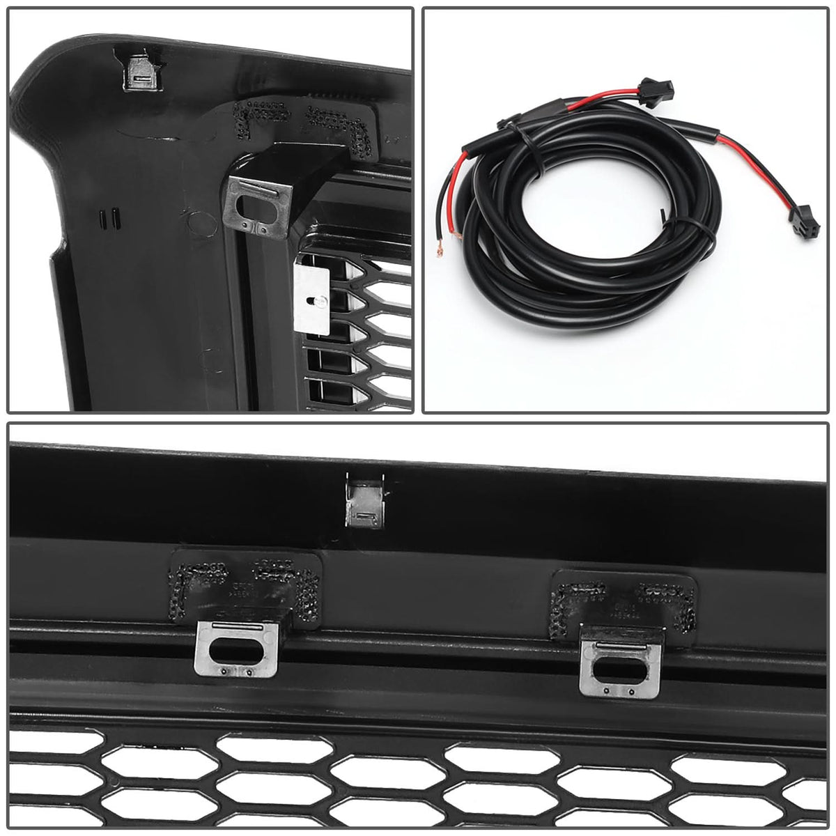 2008-2010 Ford F-250 F-350 F-450 F-550 Honeycomb Mesh Grille w/ LED DRL