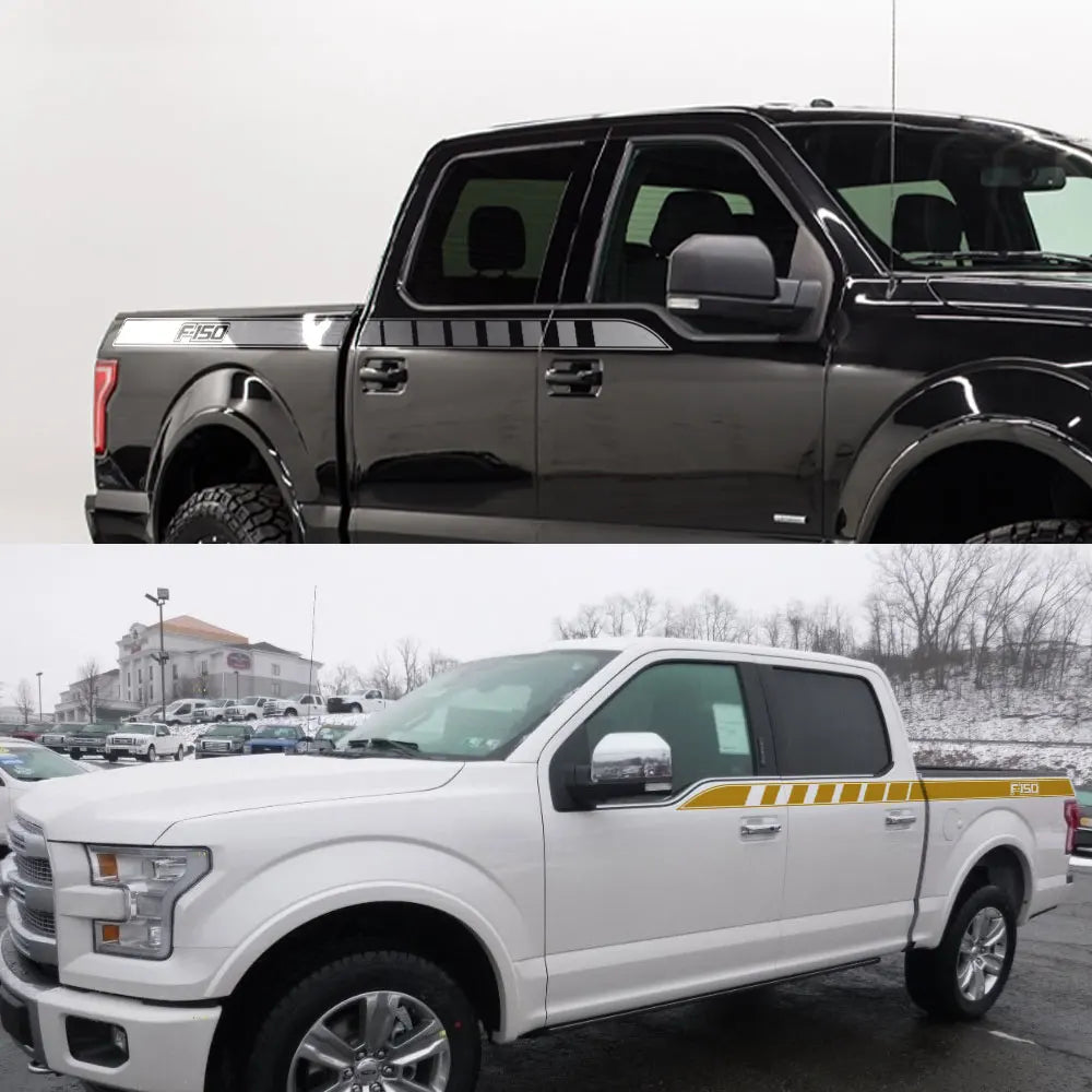 Full-Length Waistline Door Side Decal for Ford F-150 / Raptor / XLT | 2-Piece Pickup Vinyl Graphic