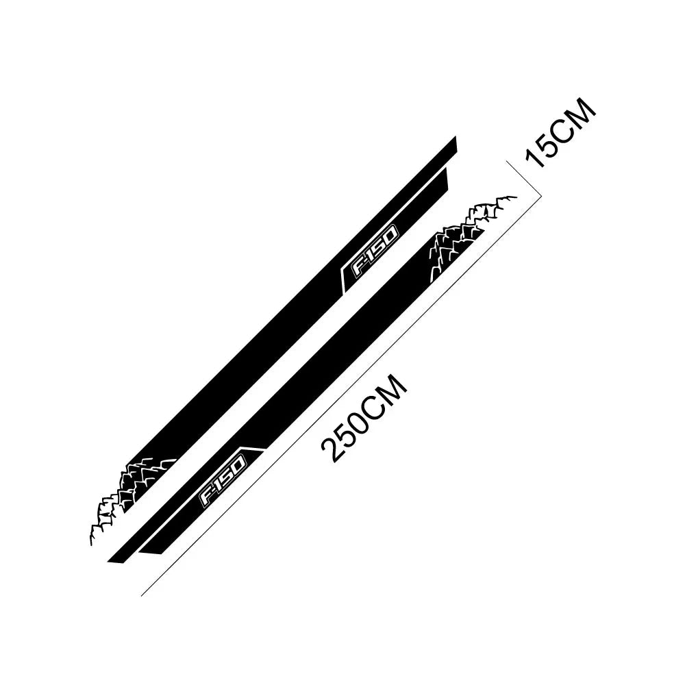 Mountain Stripe Door Side Decal for Ford F-150 Raptor | Full-Length Vinyl Tuning Cover