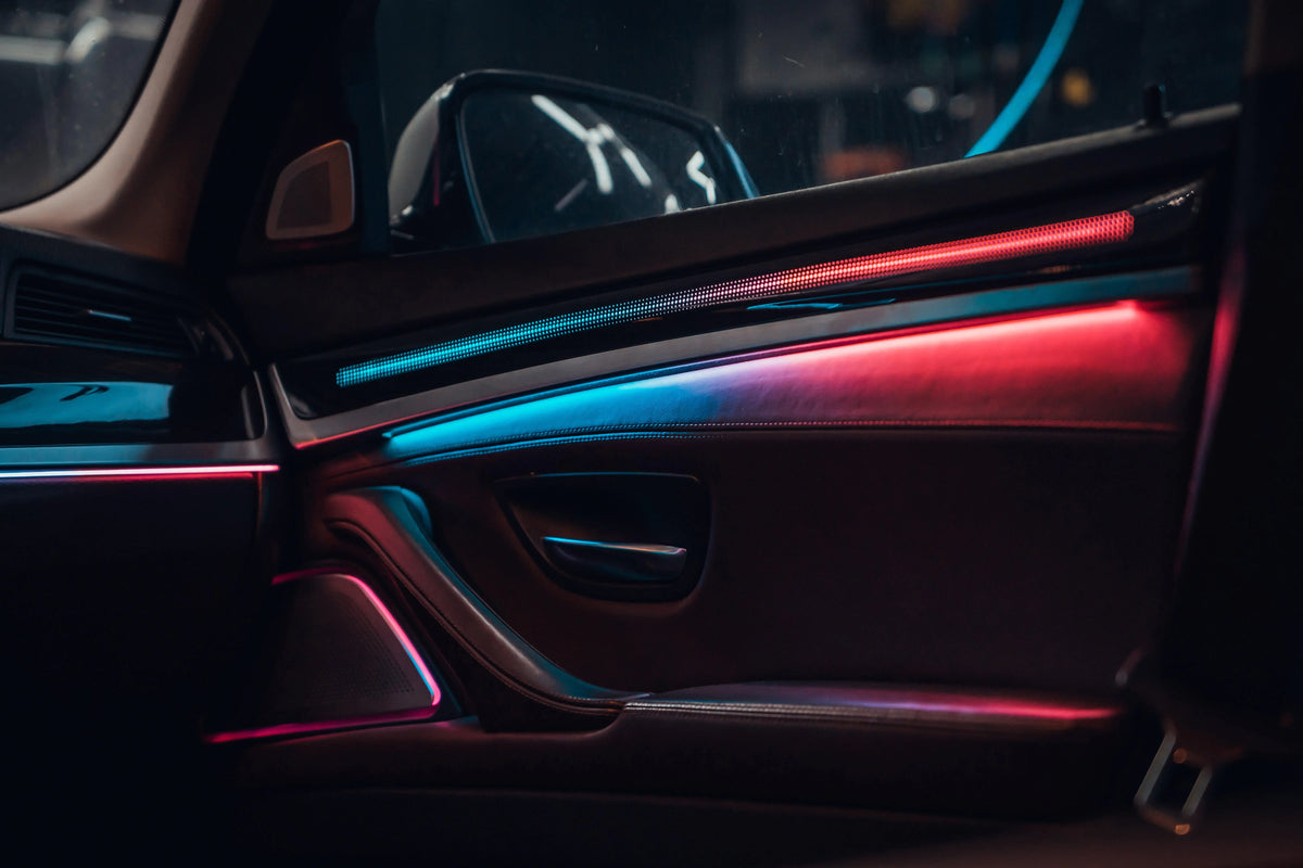 BMW 5 Series F10 / F11 / F18 Interior 64-Color Dynamic LED Ambient Light Kit with Music Sync 2010 - 2018