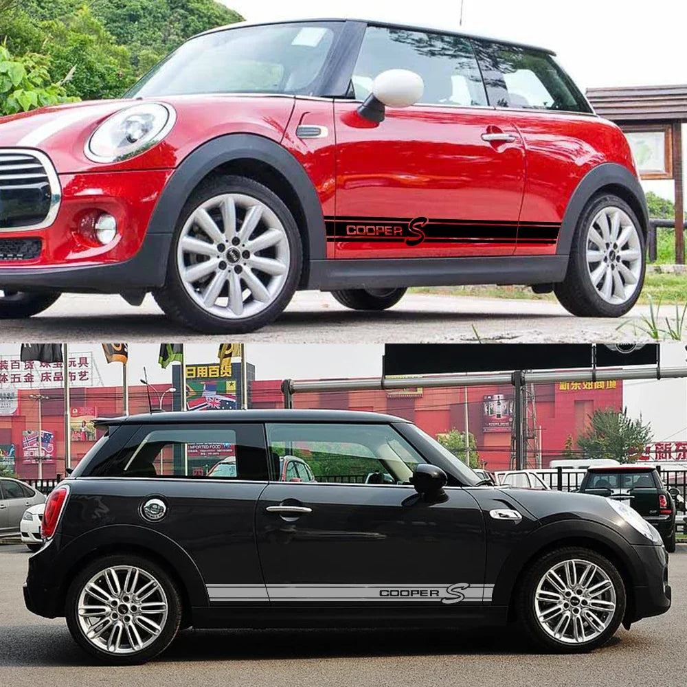 Side Stripe Decals for Mini Cooper (R50, R52, R53, R56, R57, R58, R59, R61) | 2-Piece Vinyl Kit