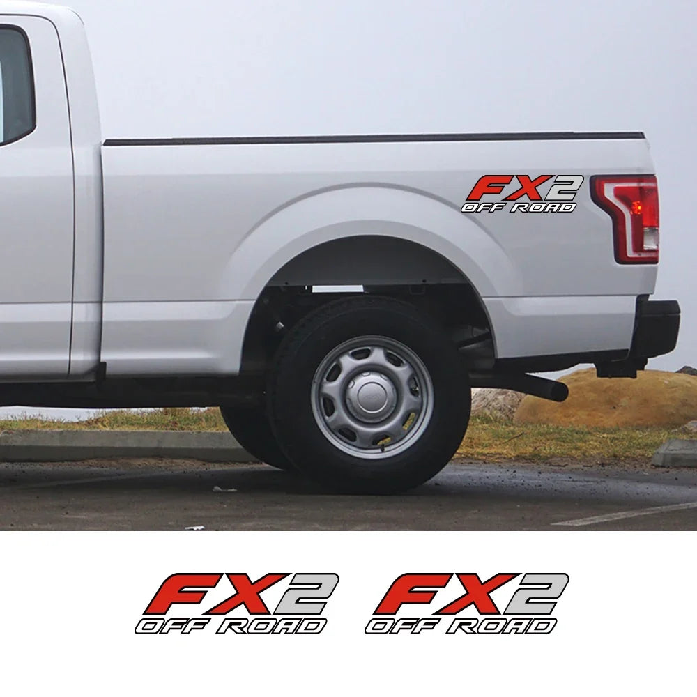 FX2 Off-Road Rear Trunk Side Decal | Universal Fit for Ford F-Series, Toyota Hilux / Tacoma & More