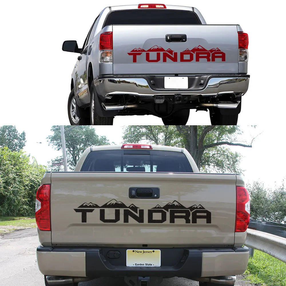 Mountain Tailgate & Rear Tail Decal for Toyota Tundra | Glossy Vinyl Truck Graphic