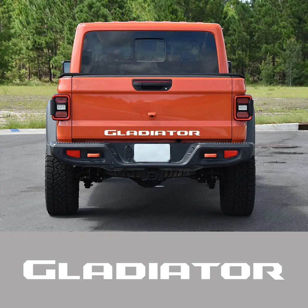 Jeep Gladiator Tailgate Vinyl Letter Decal – Rear Tail Graphic Sticker | 39" Wide | 12 Finishes
