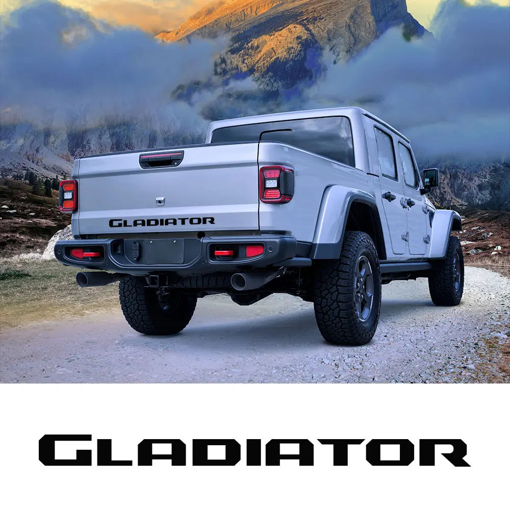 Jeep Gladiator Tailgate Vinyl Letter Decal – Rear Tail Graphic Sticker | 39" Wide | 12 Finishes