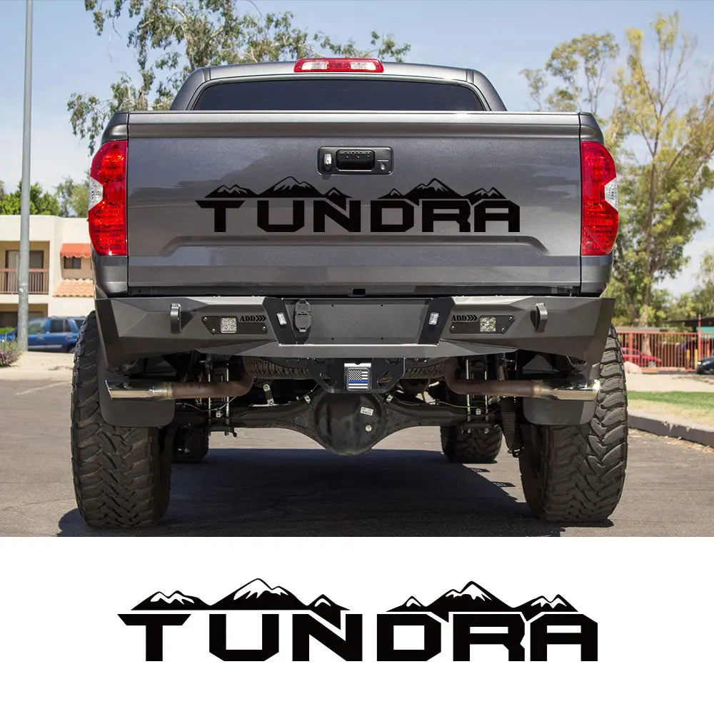 Mountain Tailgate & Rear Tail Decal for Toyota Tundra | Glossy Vinyl Truck Graphic