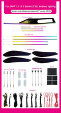 BMW 3 Series F30 / F34 / F35 LHD & RHD Interior 64-Color Symphony Starry Sky LED Ambient Light Kit 2013 - 2019