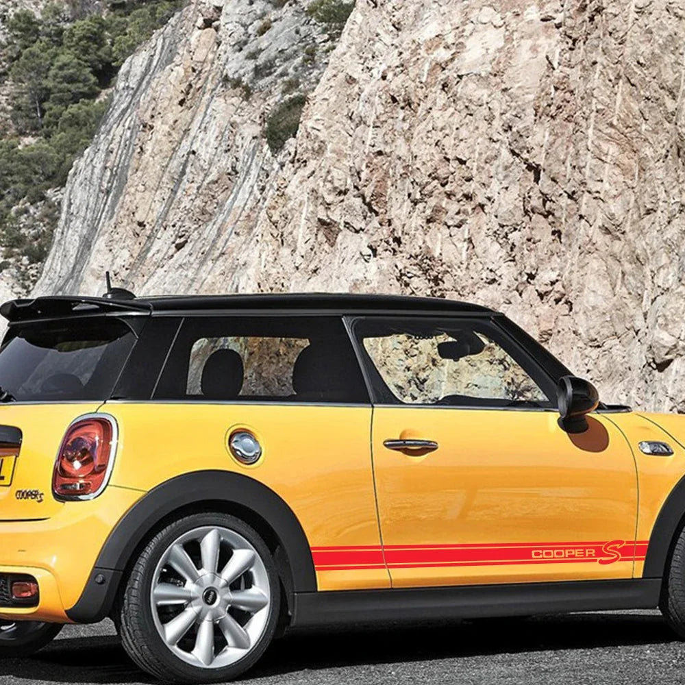 Side Stripe Decals for Mini Cooper (R50, R52, R53, R56, R57, R58, R59, R61) | 2-Piece Vinyl Kit